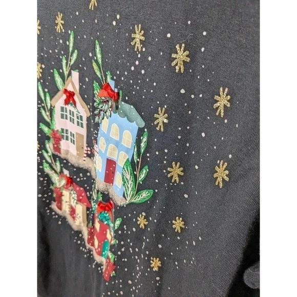 Karen Scott Holiday Village Scoop Neck Top - Picture 4 of 7